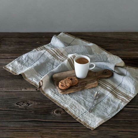 Atre brown, linen kitchen towel