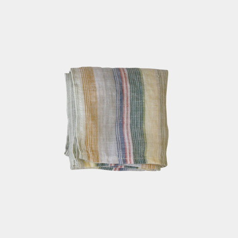 Reve green, linen handkerchief