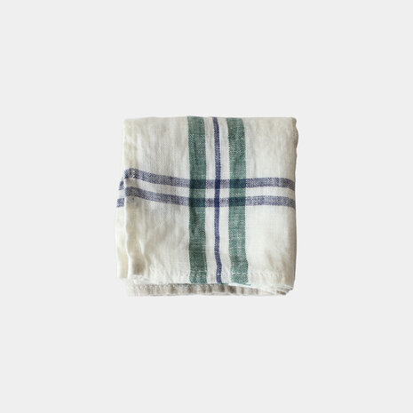 Alize green, linen handkerchief