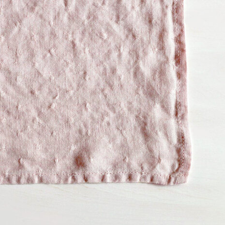 Pépin pink, linen handkerchief