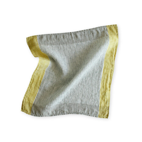 Delfi green/yellow, linen handkerchief