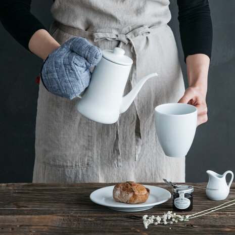 Manon Fil blue, vierkante ovenhandschoen