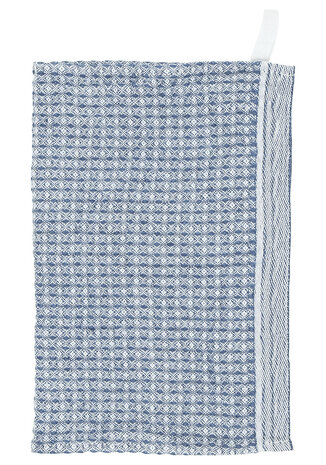 Maija white-rainy blue, linen-tencel dishcloth
