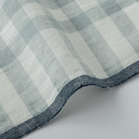Linéaire blauw, linnen theedoek