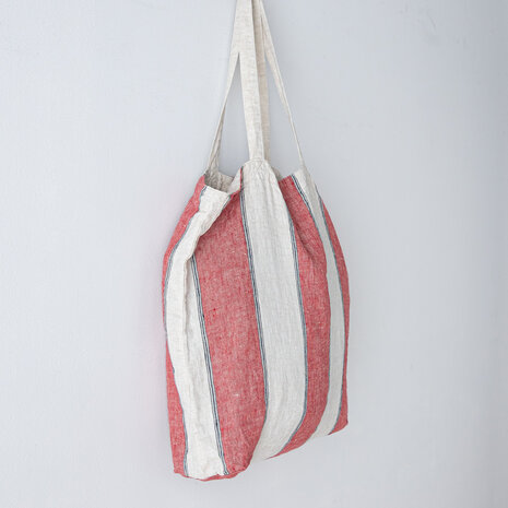 linnen tas rood naturel