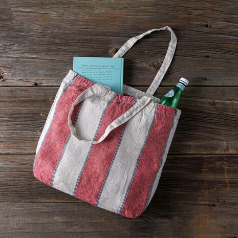 linnen tas rood naturel