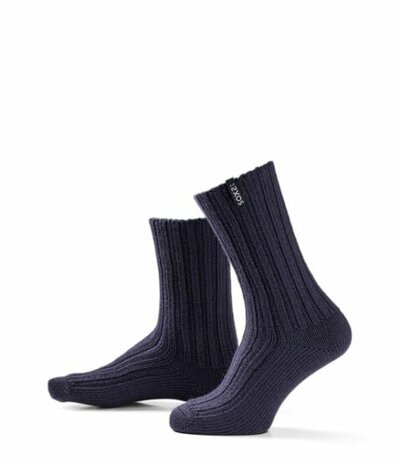warme blauwe sokken