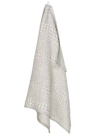 Kuohu handdoek, linnen-tencel-katoen, wit-naturel