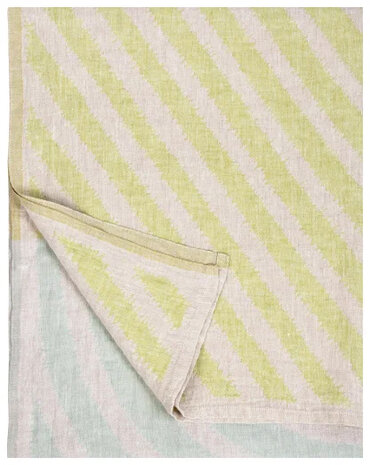 Metsälampi, linnen badlaken, rose-grijs-limegreen