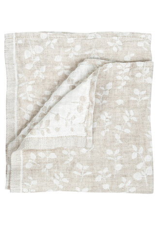 Meirame, linnen servet, naturel-wit