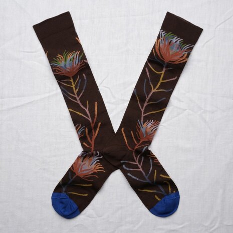 Kniekousen Fleur Marron-Foncé