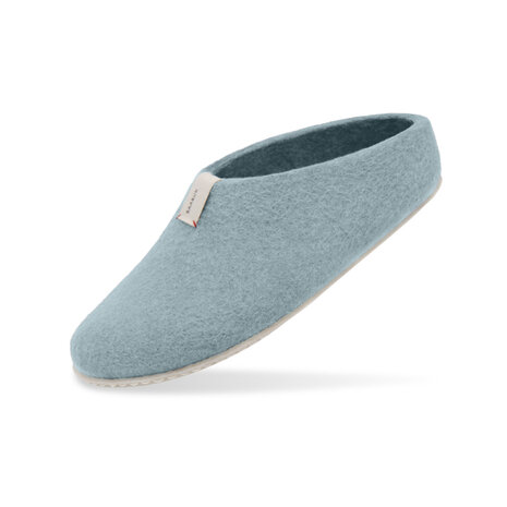 wollen pantoffel lavendel blauw