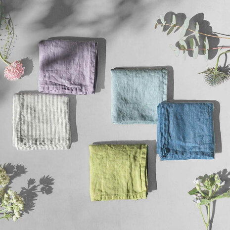 Aqua, linnen zakdoek