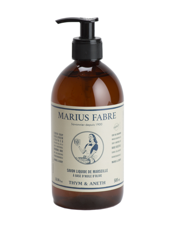 Marius Fabre vloeibare zeep Thym et Aneth, handpomp 500 ml