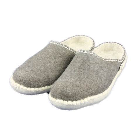 Vilten slipper bruin