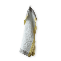 Delfi groen/geel, linnen theedoek