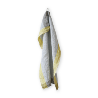 Delfi blauw/geel, linnen theedoek