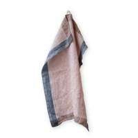 Delfi rood/blauw, linnen theedoek