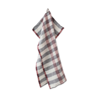 Aviron rood, linnen theedoek