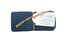 Handdoekje donker rustiek blauw