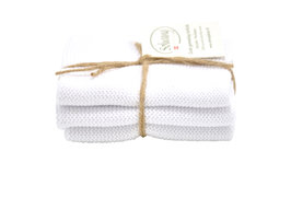 Wit, set van 3 vaatdoekjes