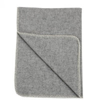 Soft Wool grijs, wollen babydekentje