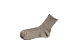 Linnen geribde sokken beige