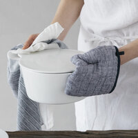 Manon Fil blue, vierkante ovenhandschoen