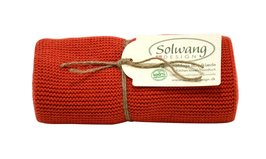 Handdoekje donker gebrand rood