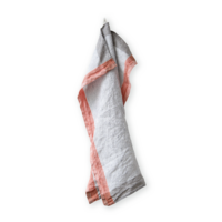 Delfi blauw/koraal, linnen theedoek