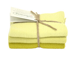 Spring green combi, set of 3 dishcloths