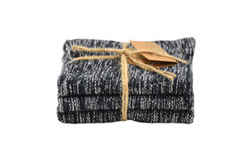 Black-nature melange, set of 3 dishcloths