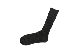 Nishiguchi Kutsushita wool ribbed socks charcoal