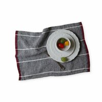 Plaisance blauw/rood, linnen placemat