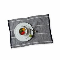 Plaisance donkerblauw/wit, linnen placemat