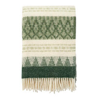 Freja forest green (groen), wollen plaid