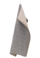 Duo bruin-kaneel, linnen theedoek