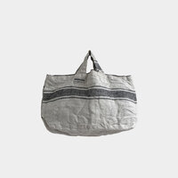 Flow zwart & vintage paars, tweezijdige linnen tas