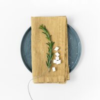 Honey,  set van 2 linnen servetten