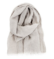 Halaus naturel, brede linnen sjaal