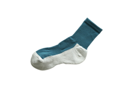 Cotton socks with cotton-cashmere pile lake blue