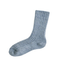 Light blue melange wool socks