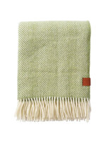 Herringbone  aloe vera, wollen plaid