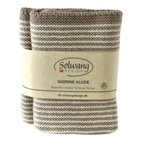 Khaki stripes, set of 2 dishcloths