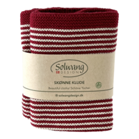 Dieprood gestreept, set van 2 vaatdoekjes