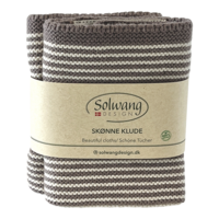 Warm grijs gestreept, set van 2 vaatdoekjes