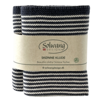 Stormgrijs gestreept, set van 2 vaatdoekjes