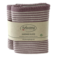 Orchidee gestreept, set van 2 vaatdoekjes