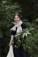 Lempi naturel melange, smalle linnen sjaal