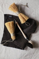 Maija zwart-bruin linnen-tencel vaatdoekje